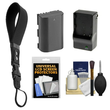Op/Tech USA Neoprene DSLR Camera Wrist Strap (Black) with LP-E6 Battery & Charger + Accessory Kit for Canon EOS 60D, 6D, 7D, 5D Mark II III Op/Tech USA Neoprene DSLR Camera Wrist Strap (Black) with LP-E6 Battery & Charger + Accessory Kit for Canon EOS 60D, 6D, 7D, 5D Mark II III