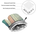 thumbnail image 6 of Daiia Hardwood Pattern Oven Mitts and Pot Holders 4 pcs Set,High Heat Resistant 500 Degree Extra Thicken Long Kitchen Cotton Oven Glove, 6 of 6