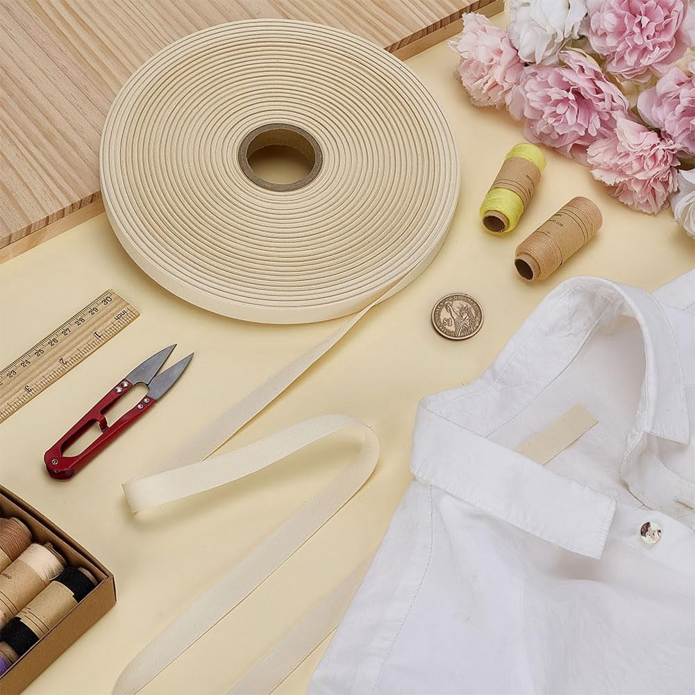 1 Pc Polyester Ribbons Blank Ribbon for Heat Transfer Print Wrapping Bow Crafts Decoration with Tarnish Resistant Stainless-Steel Scissors Old Lace 5/8 inch(15mm) about 109.36 Yards(100m)/Set