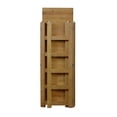 thumbnail image 5 of Regency Flip Flop 34 in Square Folding Bookcase with Wicker Storage Baskets- Medium Oak/Natural, 5 of 8