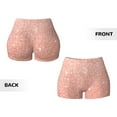 thumbnail image 5 of Lsque Rose Gold Glitter Pattern High Waisted Biker Shorts for Women-Tummy Control Fitness Athletic Workout Running Yoga Gym Shorts,Moisture-Wicking-Medium, 5 of 9
