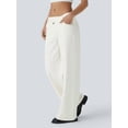 thumbnail image 6 of Women'S Wide Leg Jeans High Waisted Stretchy Straight Leg Jeans Trendy Loose Denim Pants Cream White XS, 6 of 9
