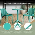thumbnail image 5 of WestinTrends Playa 23.5" Outdoor Polypropylene Resin Round Patio Bistro Dining Table for 2, Turquoise, 5 of 6