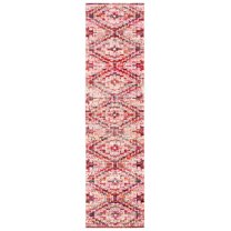 SAFAVIEH Montage Gladwyn Geometric Indoor/Outdoor Runner Rug, Rust/Ivory, 2' x 6'