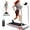 Pink, variant on Foldable Treadmill with Handle Bar & Incline, 2 in 1 Upgrade Portable Under Desk Walking Pad and Vibration Pad with Remote Control for Home Office Small Spaces