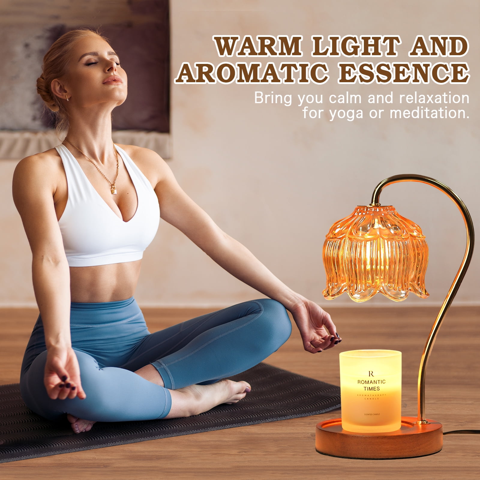 Funistree Candle Warmer Lamp with Timer, Candle Warmer Wax Melter for Jar Candles, Wax Warmer Gift for Women Mom, New Home House Warming Decor