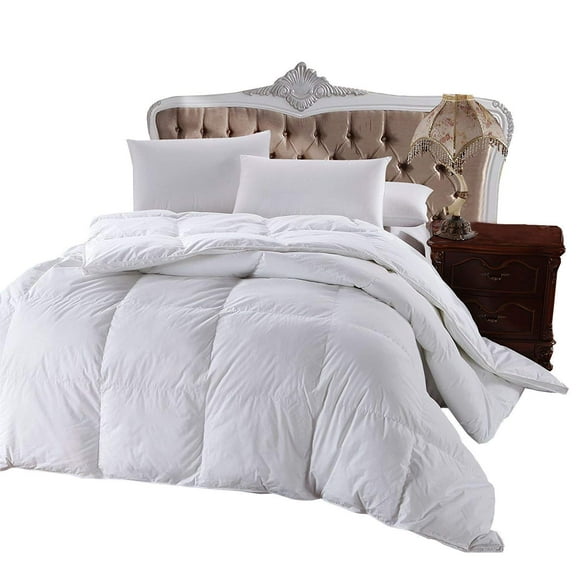 Royal Hotel Goose-Down Comforter, 500-Thread-Count, 100% Cotton Shell, 750FP - 51 Ounce, Oversized Queen