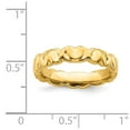 thumbnail image 5 of 925 Sterling Silver Stackable Expressions Gold-plated Hearts Ring Size: 5; for Adults and Teens; for Women and Men, 5 of 5