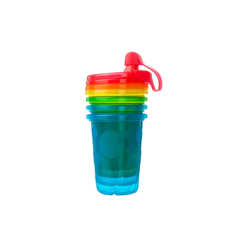 The First Years Take & Toss Spill-Proof Sippy Cups With Snap On Lids and Travel Cap, 4 Pk
