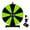 Black & Green, variant on WinSpin 24" Display Prize Wheel Blue & Orange DIY Tabletop 12 Slots Modular Custom Spinning Wheel for Pop Up Trade Show