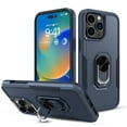 thumbnail image 1 of [PST] iPhone 14 Pro Max Ring Case, Dual Layers Heavy Duty Magnetic Hard Kickstand Case with Ring Stand, 1 of 4