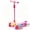 Pink, variant on JoyStone Kick Scooter for Kids with LED Light Wheels & Music, 3 Adjustable Height Handlebars, Lean-to-Steer Technology, 3 Wheel Scooter for Toddlers Girls Boys Up to 110 Lbs, Purple