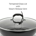 thumbnail image 3 of Starfrit Wok de 34cm (13") avec revêtement antiadhésif, Capacité de 7L (7,5Qt), Va au lave-vaisselle, Poignées de chaque côté, Couvercle en verre trempé, Noir, 3 of 4