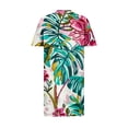thumbnail image 5 of RQYYD Plus Size Tshirt Dress for Women Floral Print High Waist Soft Comfy Casual Fit City Walk Sundress with Pockets, 5 of 5
