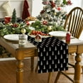 thumbnail image 2 of Black Xmas Tree Christmas Table Runner, Seasonal Winter Kitchen Dining Table Decoration for Home Party Decor 13x72 Inch, 2 of 6
