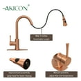 thumbnail image 5 of Akicon One-Handle Pull-Down Copper Kitchen Faucet - 16", 5 of 5