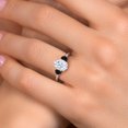 thumbnail image 4 of Gem Stone King 925 Silver and 10K Yellow Gold White Moissanite and Black Onyx Engagement Ring for Women | 2.54 Cttw | Oval 9X7MM | Gemstone Birthstone | Size 6, 4 of 7