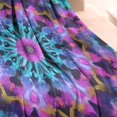 thumbnail image 3 of Colorful Tie Dye Mandala Pattern Blanket,Comfortable Soft Flannel Throw Blanket,All Season,Warm Lightweight Blankets for Sofa Bed Couch Living Room Chair,30"x40", 3 of 4