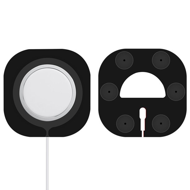 Funda con cargador inalámbrico a prueba de polvo para iPhone 14 13 12 Pro Max (negro)