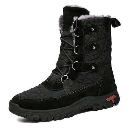

Men s Waterproof Hiking Boots Outdoor Non Slip Wear-resistant Winter Warm Trekking Mountaineering Shoes
