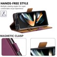 thumbnail image 3 of for Samsung Galaxy Z Fold 5 5G Slim Case with Card Holder, Premium PU Leather Wallet Case with Flip Card Slots Kickstand & Magnetic Closure for Samsung Galaxy Z Fold 5 5G, Purple, 3 of 5