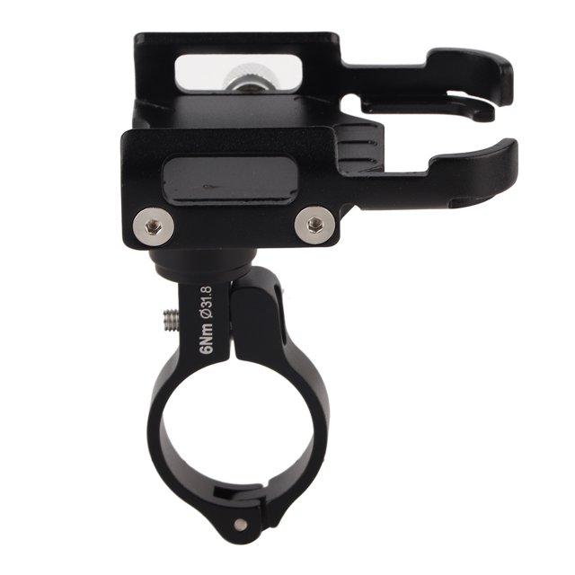 Soporte giratorio de 360° para teléfono de bicicleta, soporte de abrazadera, soporte para teléfono móvil para motocicleta, negro