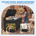 thumbnail image 5 of Dextrus 90 Gallon Deck Box, Heavy-Duty UV Protected Outdoor Storage Container with Built-in Handles, Lockable Patio Storage Bin for Furniture Cushions, Garden Tools and Poolside Essentials, Black, 5 of 10