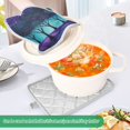 thumbnail image 3 of Yayeee Pot Holders Kitchen Heat Resistant with Pocket 7"x9.8" Cotton Oven Cooking Hot Pads, Purple Moonlight Forest, 3 of 7
