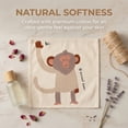 thumbnail image 4 of Unique Bargains 4Pcs Cartoon Cotton Soft Absorbent Face Cloths Beige-1 13" x 13", 4 of 6