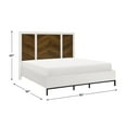 thumbnail image 6 of Lexicon Oslo Wood California King Bed in 2-Tone Finish (White and Walnut), 6 of 6