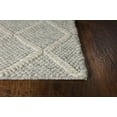 thumbnail image 2 of 9'x13' Grey Hand Woven Diamond Pattern Indoor Area Rug, 2 of 4
