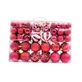 thumbnail image 2 of 100x adornos de bolas de Navidad, adornos de bolas de Navidad, colgantes decorativos, decoraciones para árboles de Navidad, colgantes para bodas en Rojo, 2 of 8