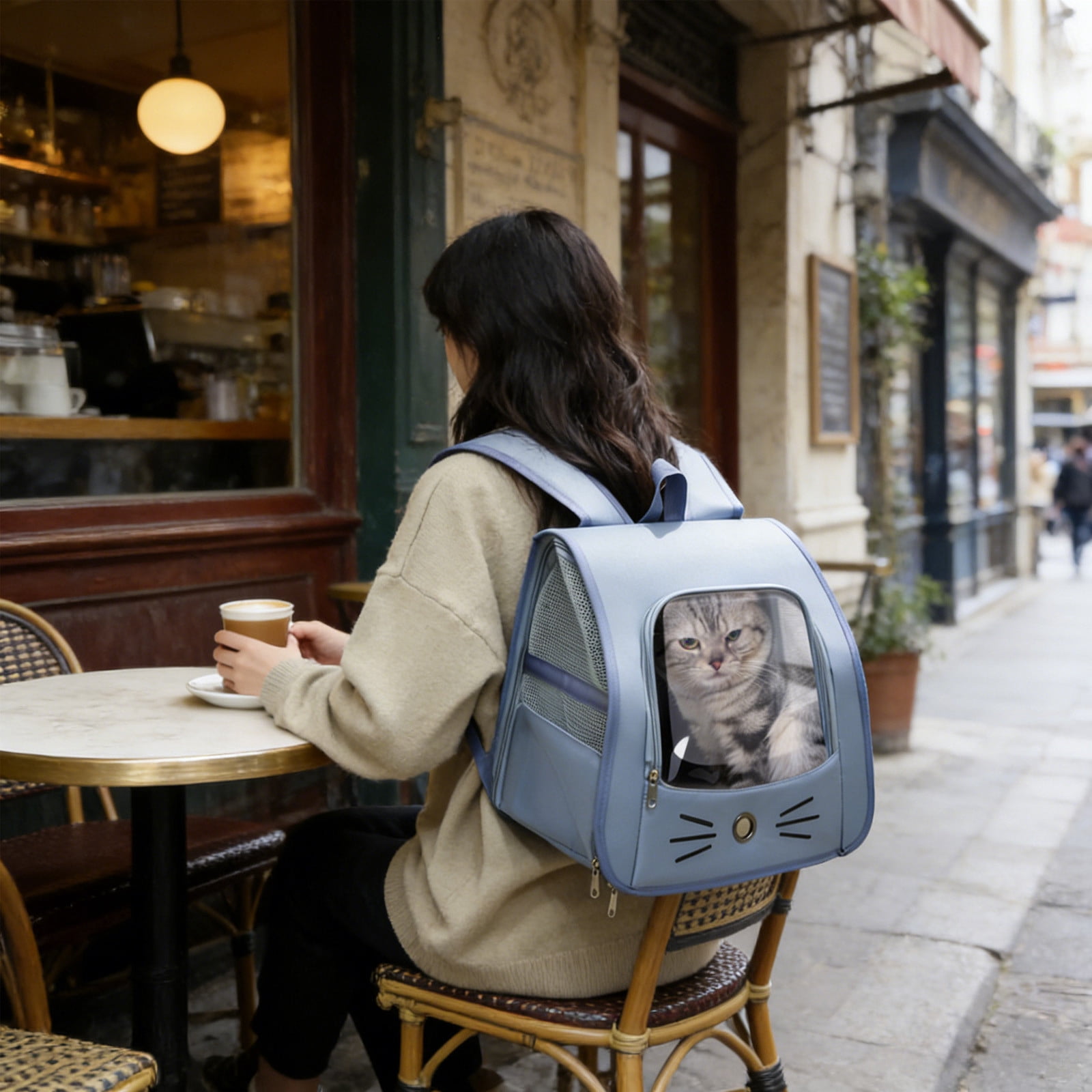 Handheld Backpack 2 In 1 Cats Carrier Foldable Pet Backpack for Small Dogs Cats Pet Sling Carrier Suitable for Outdoor Hiking Vet Visits Travel
