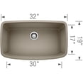 thumbnail image 7 of BLANCO VALEA Super Single Undermount - Biscuit, 7 of 7