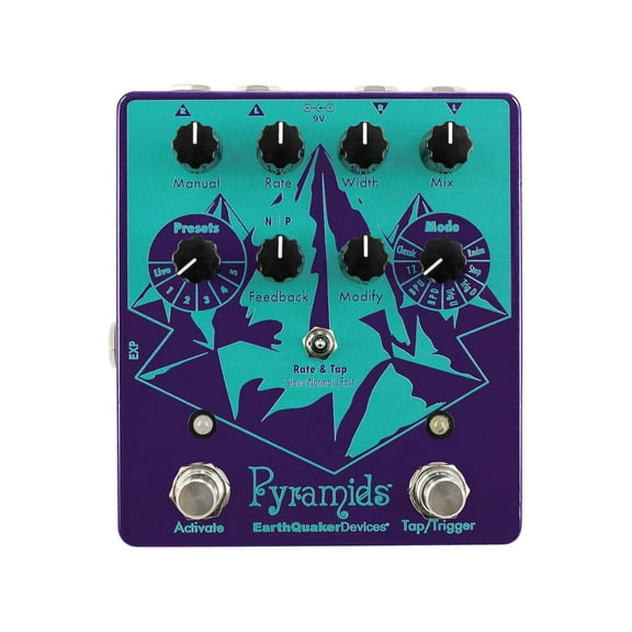 Earthquaker Devices Pyramids Stereo Flanging Device Guitar Effects Pedal with Flexi Switch