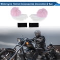 thumbnail image 2 of Accesorios para Cascos de Motocicleta Decoración Alas Arale con Bola Rosa Claro para Cascos de Motocicleta, Bicicleta, Esquí, Pegatina de Peluche Blanca 2 Juegos, 2 of 6