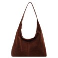 thumbnail image 2 of Begsfte Shoulder Bag for Women with Zipper Hobo Bag PU Leather Solid Commuter Bag(Brown), 2 of 9