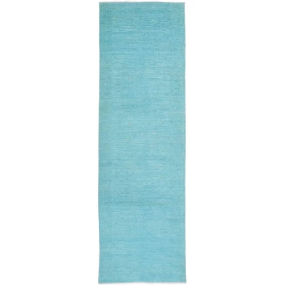 Hand Knotted Overdye Wool Rug - 2'10'' x 10'2''