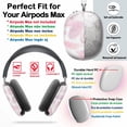 thumbnail image 2 of Protective Cover for AirPods Max Feather Pattern=4 Headphones Aesthetic Print Snap On Cases, 2 of 5