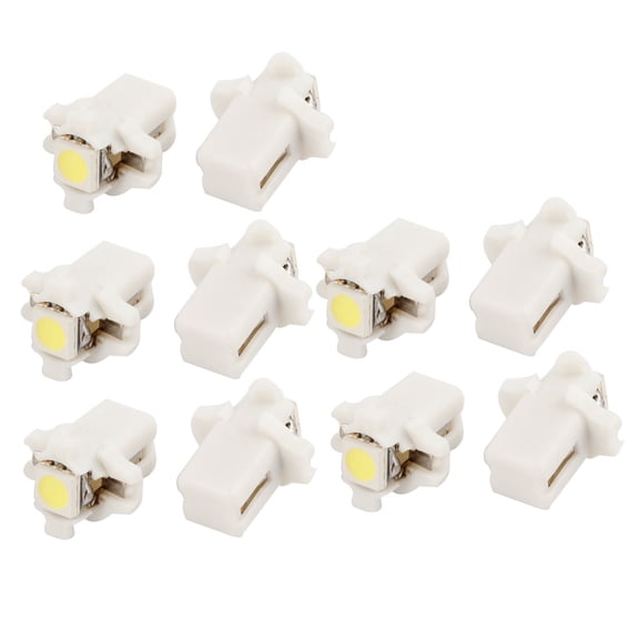 10 Pcs B8.3D 5050 1 Surface Mount Device  Auto  Dashboard Parking Side Light Bulb for White