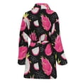 thumbnail image 2 of Dragon Fruit Pattern Women Bathrobe One Size Univeral Fits, Food Lover Fashion Lightweight Plush Fleece Long Robe For Women, 2 of 3