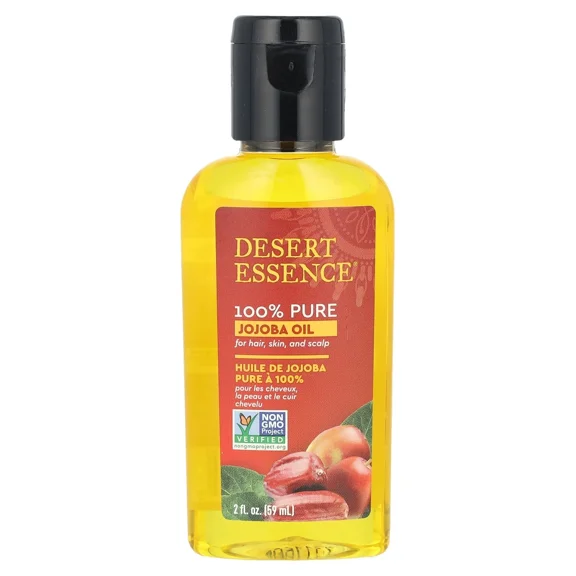 Desert Essence 100 Pure Jojoba Oil 2 Fl Oz 60 Ml Alcohol-Free, Cruelty-Free, No