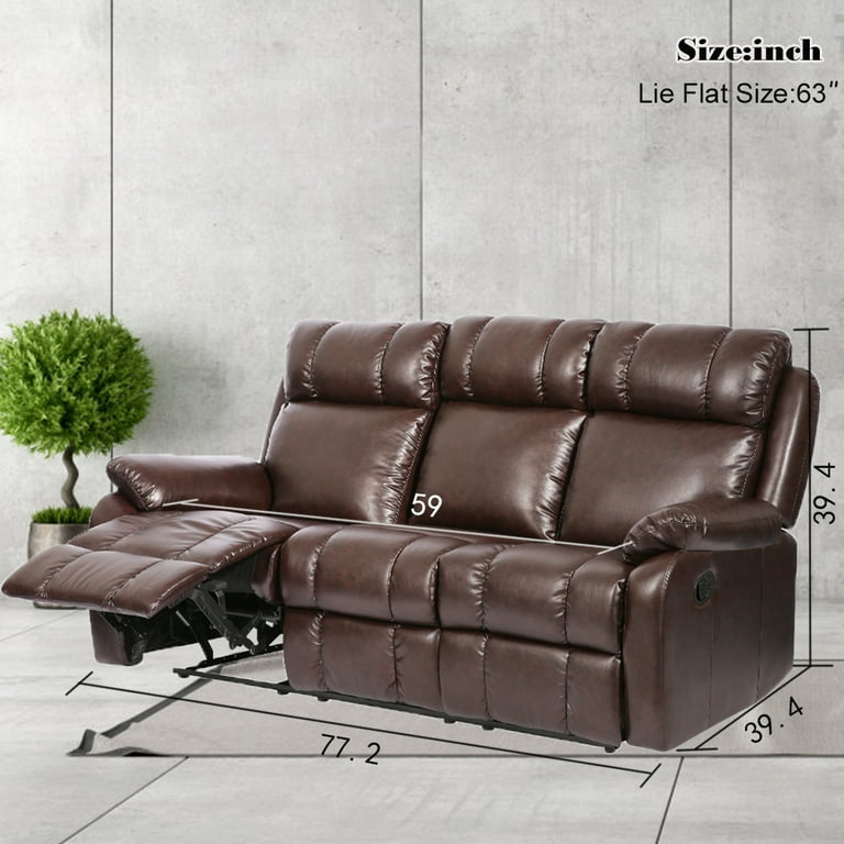 Fdw reclining sofa in faux leather deals