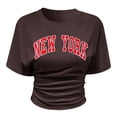 thumbnail image 5 of New York Graphic Tees for Women 2026 Summer Casual Short Sleeve Crewneck T Shirts, 5 of 5