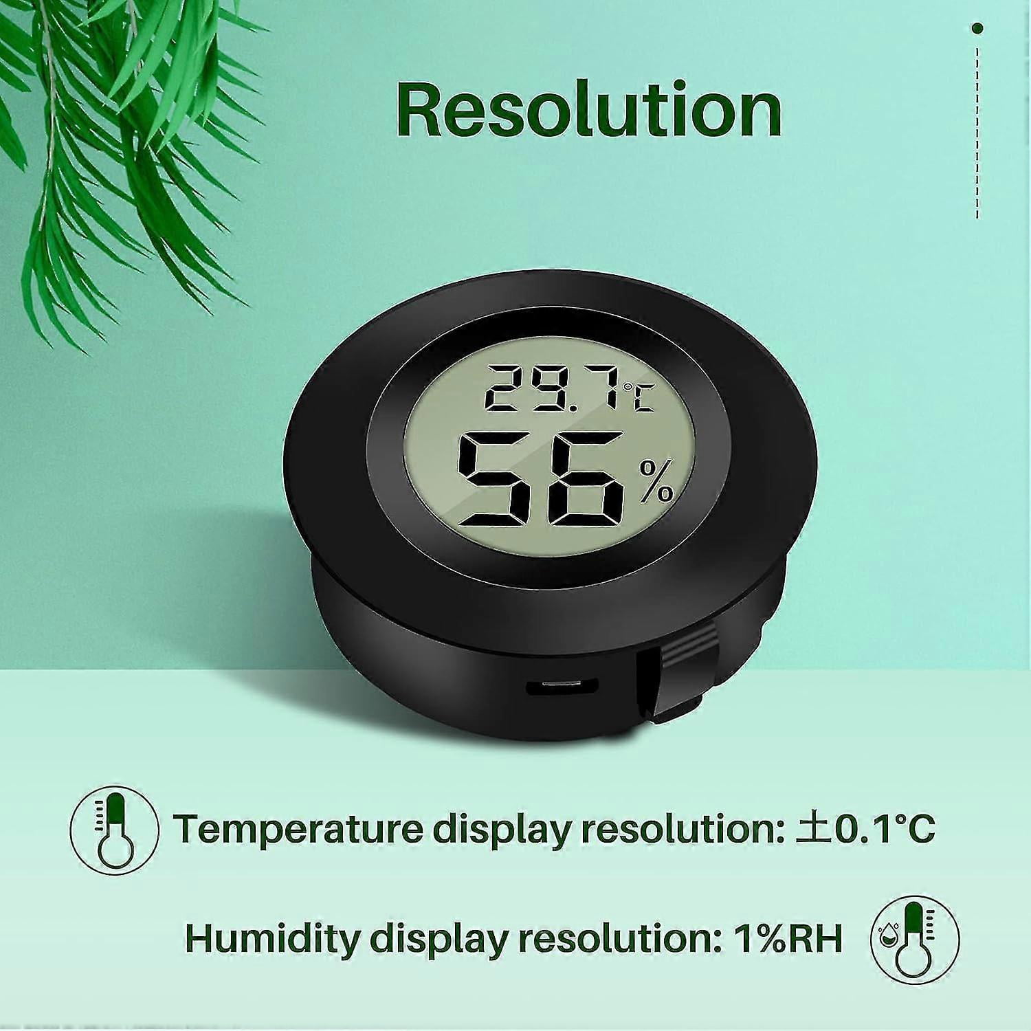 3-pack Hygrometer Thermometer Digital Lcd Monitor Humidity Meter Gauge For Humidifiers Dehumidifiers Greenhouse Basement Babyroom