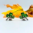 thumbnail image 6 of Four Leaf Clover Necklace - St.Patrick's Day Earrings - Clover Earrings (Silver Earrings Necklace), 6 of 10
