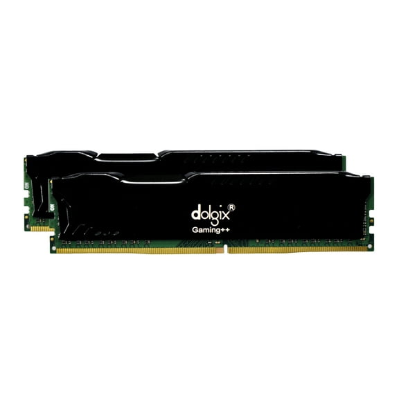 Dolgix Gaming 16GB Kit (8GBx2) 3200 MHz DDR4 DRAM Desktop Gaming Memory CL16 DZR2K8GD4-32 (Black)