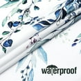 thumbnail image 4 of Long Shower Curtain 84 x 72, Blue Floral Shower Curtain for Bathroom, Watercolor Plant Eucalyptus Leaves Fabric Shower Curtain Set with Hooks, 4 of 6