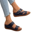 thumbnail image 1 of Womens Orthopedic Platform Slides Sandals 2025 Fashion Leopard Buckle Arch Support Wedge Dress Slip on, 1 of 7