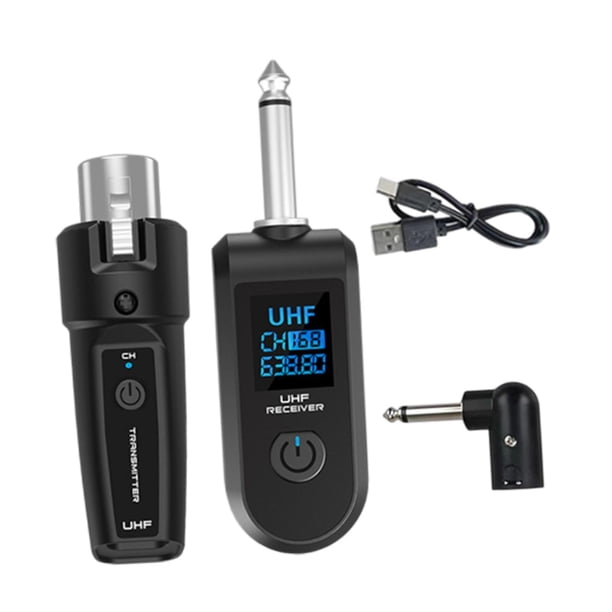 Transmisor Receptor de Audio Sistema de Guitarra Conexión Automática Anti Interferencias 1 en 1 con adaptador
